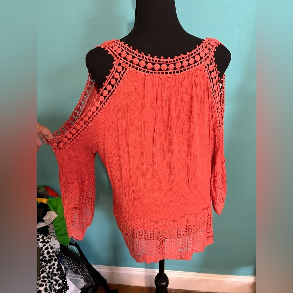 #165 Peach boho top - Picture 5 of 9